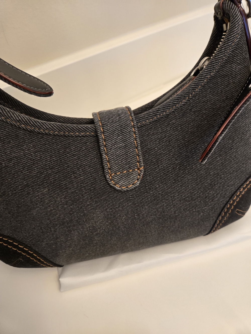 Coach Black Denim Shoulder Bag with Silver Hardware - Picture 2 of 10
